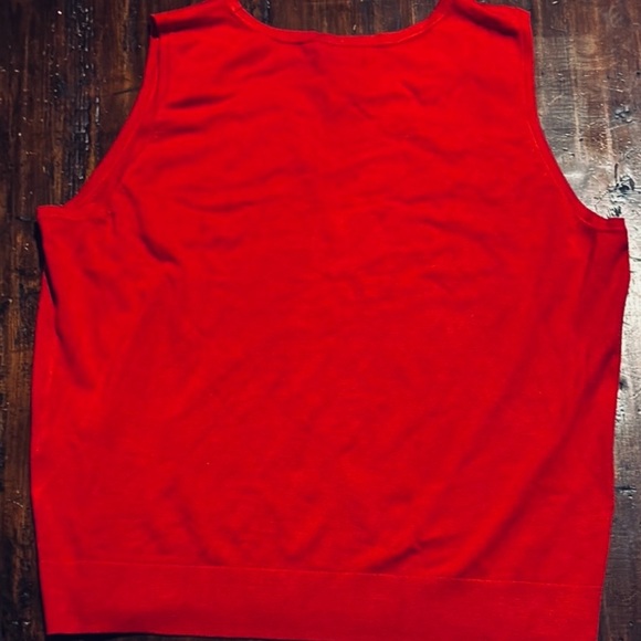 CHARTER CLUB NWT WOMENS RED TABK TOP SHIRT SWEATER SUMMER FALL SHELL SIXE XXL - Picture 4 of 4